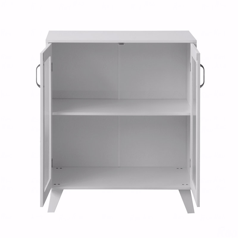 Armoire de rangement de salon avec 2 portes et tablette réglable