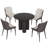 39.37" Modern Round Black Dining Table Set with 4 Chairs for Kitchen, Bar, Living Room, Small Space-374086740-374086775