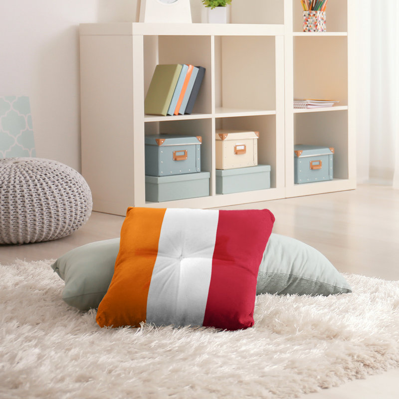  Coussin de sol touffeté, 26 po x 26 po, Blanc