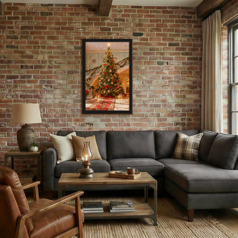 Arbre de Noël de Noël, décorations de couloir, lumières, étoile, H 30 po x l 20 po