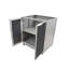 Armoire de cuisine d'extérieur 2 portes - gris foncé