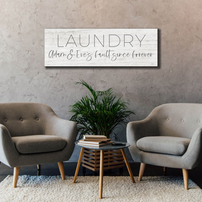 «Laundry - Adam and Eve's Fault Since Forever» par Lux + Me Designs, estampe numérique sur toile