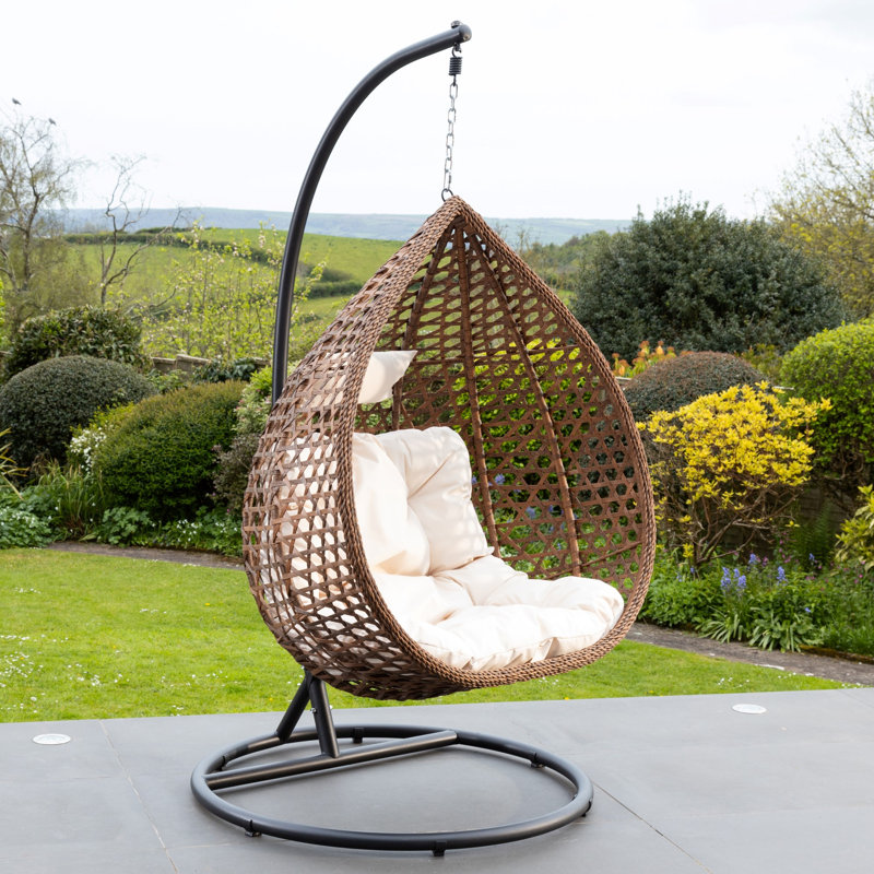 Vanhouten Porch Swing with Canopy, Cream