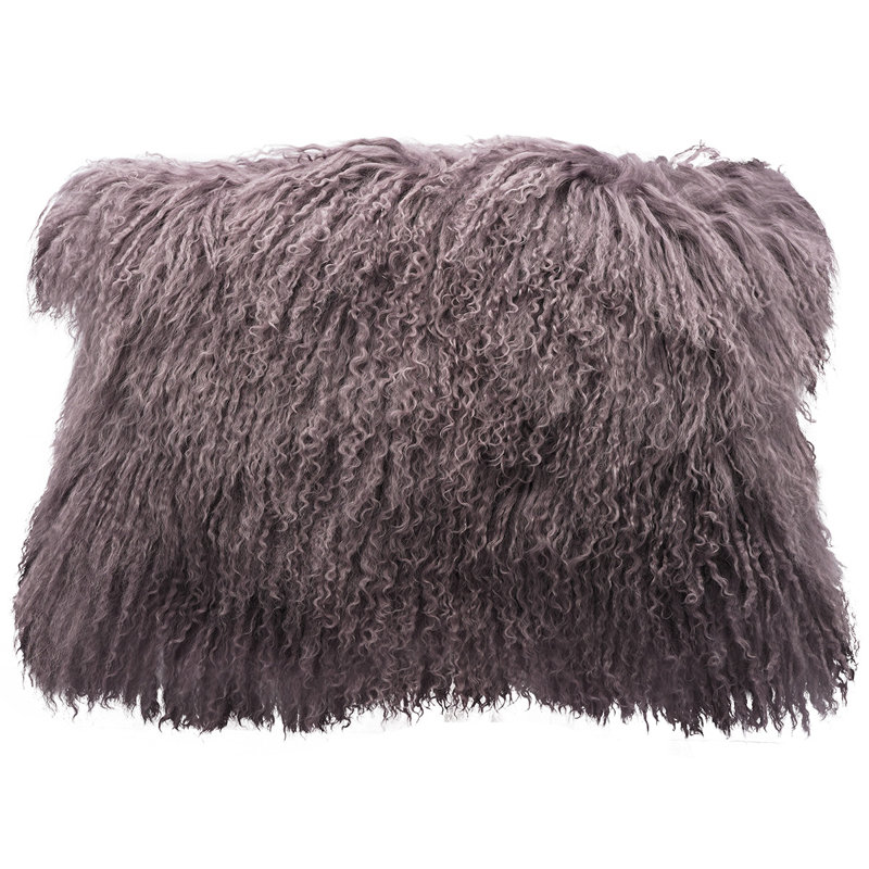Tibetan Lumbar Pillow Cover & Insert, Dark Gray