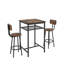 Ensemble de table de bar rustique brun avec 2 tabourets de bar pliables - Mobilier de salle à manger à hauteur de comptoir pour petite cuisine et appartement-1536098284-1536098286