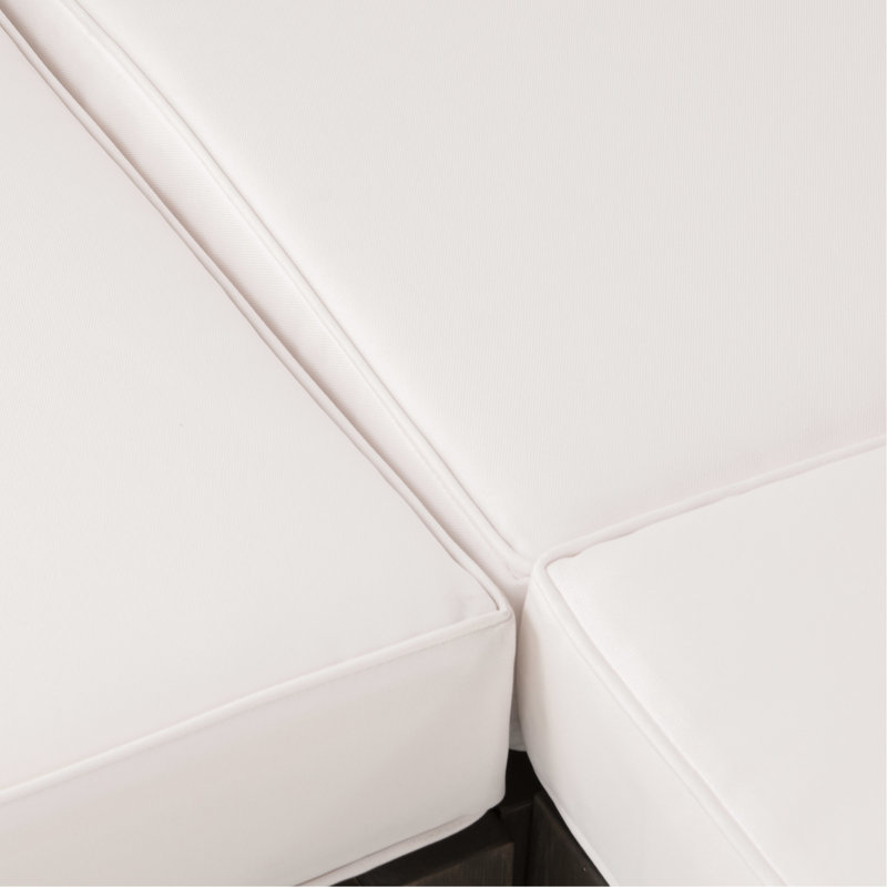 Chaise de coin blanche en bois pour la durabilité, le rembourrage à l'eau et le côté de style classique avec coussins, l 30,89 po x P 30,89 po H 27,12 po