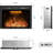 Recessed-In Realistic Flame Electric Fireplace With Adjustable Heat, Timer-356907194