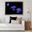 Reproduction sur toile - Méduse mauve sur fond noir-67390288-67390291