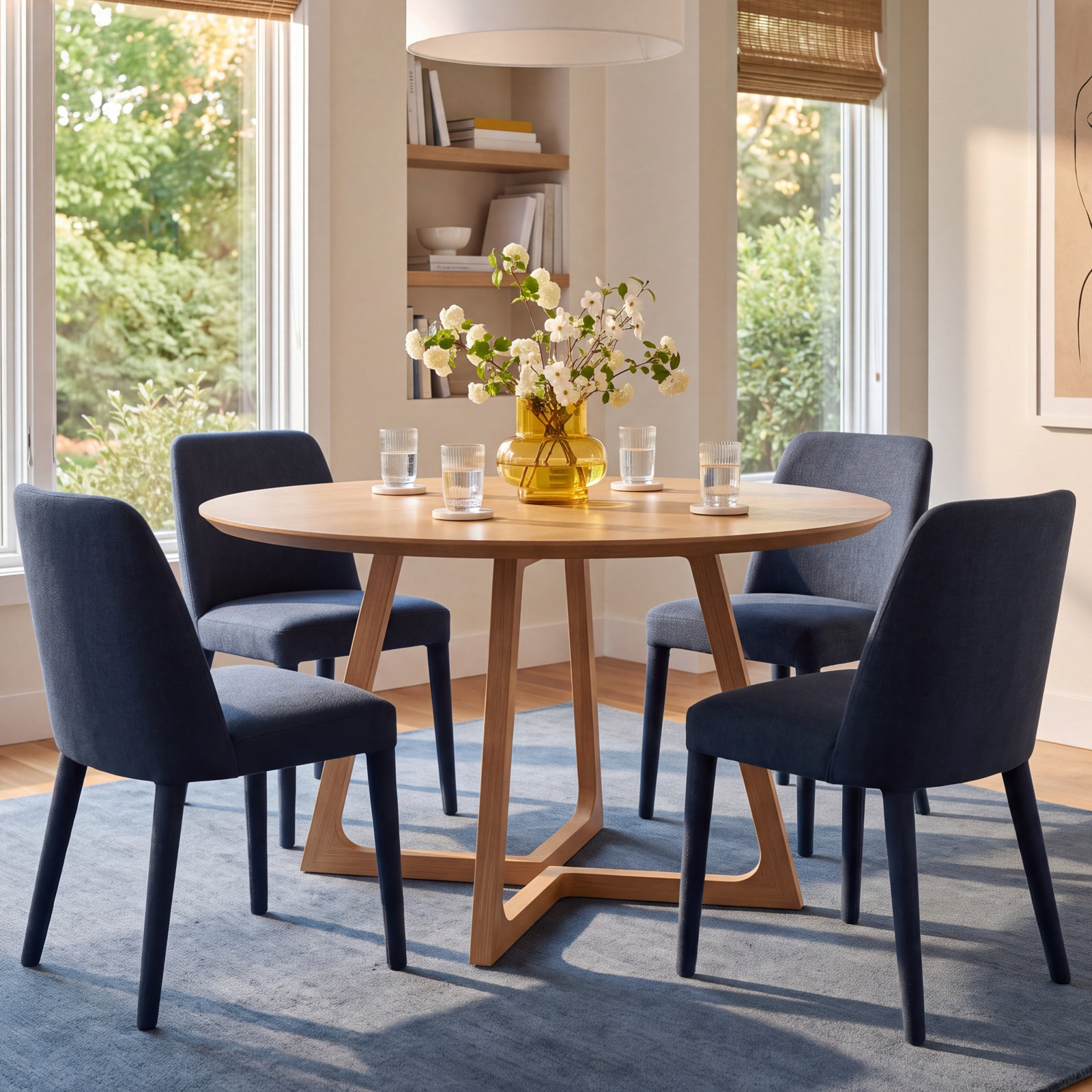 Fischer 48" Oak Dining Table, Natural