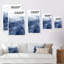 «Winter Landscape Watercolor Forest», art mural sur toile traditionnel-965142688-965142700
