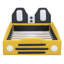 Lit plateforme jaune en forme de voiture de course simple avec construction robuste et roulettes - voiture de repos élégante et stable offrant un sommeil relaxant-1102548803