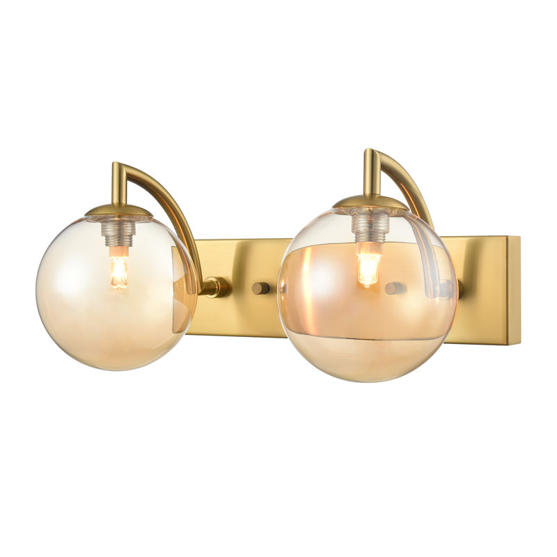 Aleanah Wall Bracket, Brown, Brass