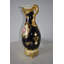 Black And Gold Rounded Resin Vase Size: 11" X 9" X 20"H