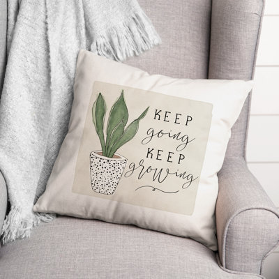 Coussin décoratif keeping keep growing