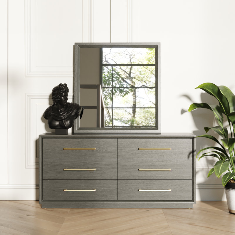 Langley Piece Bedroom Set, King, Gray/Off-White