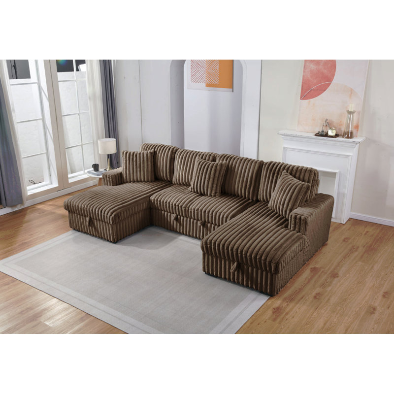Canapé ST2401, Tissu brun