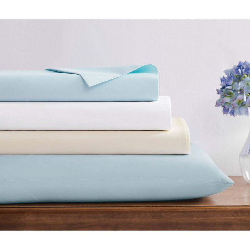 5th Avenue Lux 1200TC CVC Cooling Sheet Set, Blue, Queen Sheet Set with 4 Pillowcases