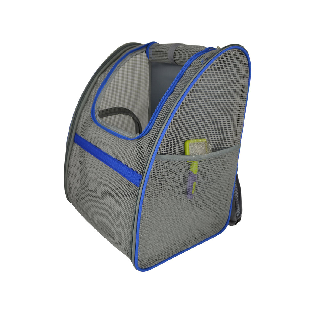 Pet Carrier Mesh Backpack with Top and Side Openings Three Star Im/Ex Inc. 
