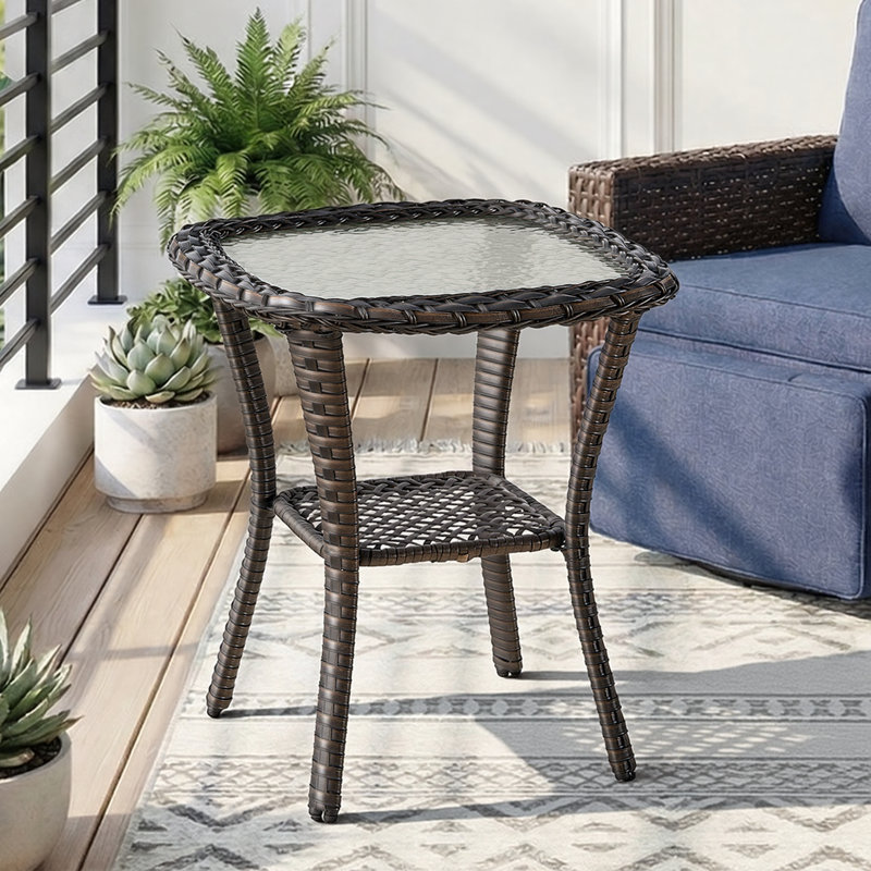 Steel Wicker Table
