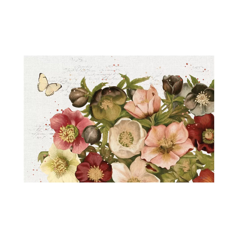 Vintage Petals I 1 Piece Wrapped Canvas Painting, 30.48 cm H x 45.72 cm W