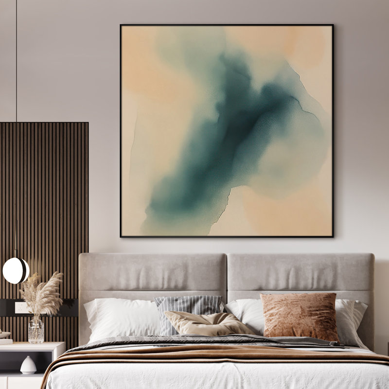 Très grand art mural, reproduction d'art sur toile - art abstrait moderne et net, H 72 po x l 72 po
