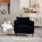 Shalon Velvet Upholstered Accent Chair with Cushion & Metal Legs-114549914