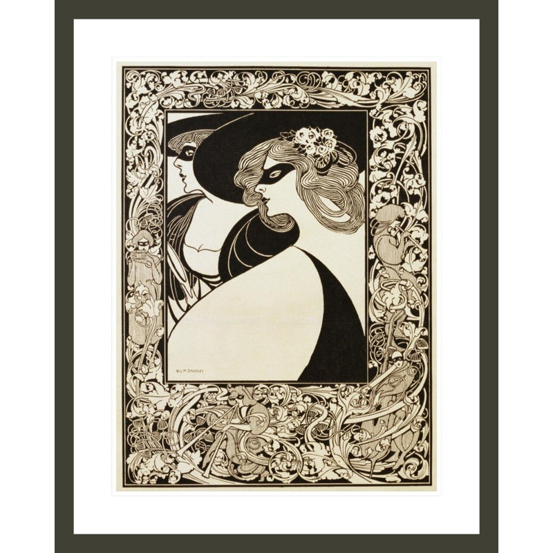 «Masquerade» par William H. Bradley - Impression sur toile encadrée, H 29,31 po x l 23,5 po