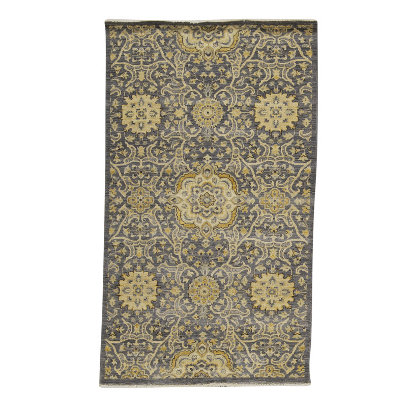 Ziegler 3000 Hand-Knotted High-Quality Gray and Yellow Area Rug
