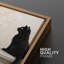 Art de chat fantaisiste, images de salle de bain et de coiffeuse, impression sur toile encadrée, 3 pièces-128129661-128129664