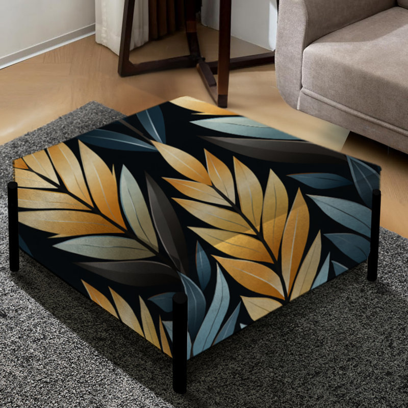 Tribal Essence Chevron Pattern - Chevron Large Square Ottoman