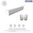 Baseboarders Elliptus Galvanized Steel Easy Slip-on Baseboard Heater Cover Set - White | Heater Cover and Endcaps Included-81679871