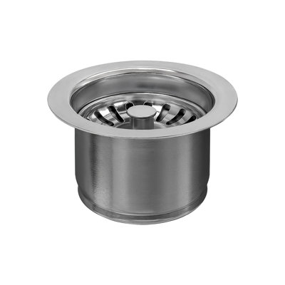 Whitehaus 3-1/2" Waste Disposer Trim with Matching Basket Strainer for Deep Fireclay Sinks