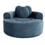 Round Sofa Bed with Memory Foam Sectional Couches for Living Room, Cloud Couch with three pillows, Blue