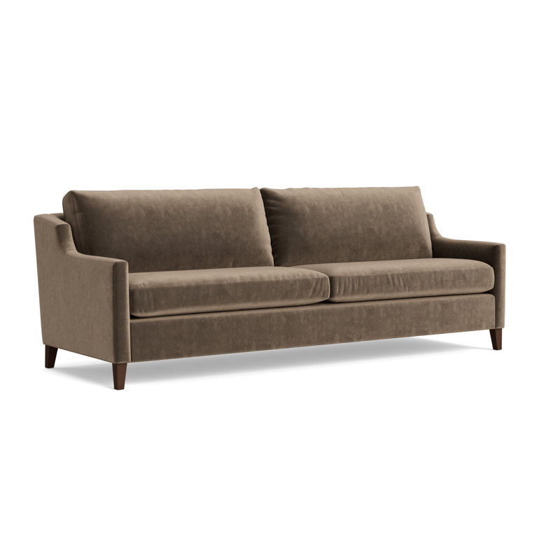 Gigi No Skirt 85 Sofa, Performance Velvet - Otter, Sienna