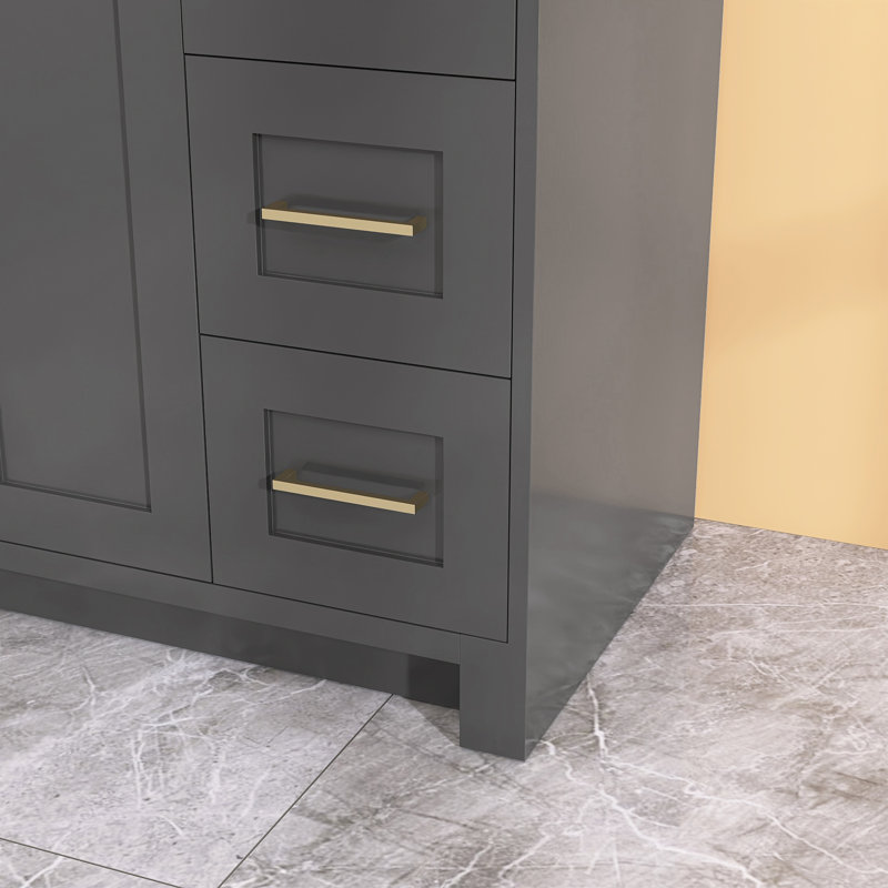 Base de meuble-lavabo simple 48 po, Gris