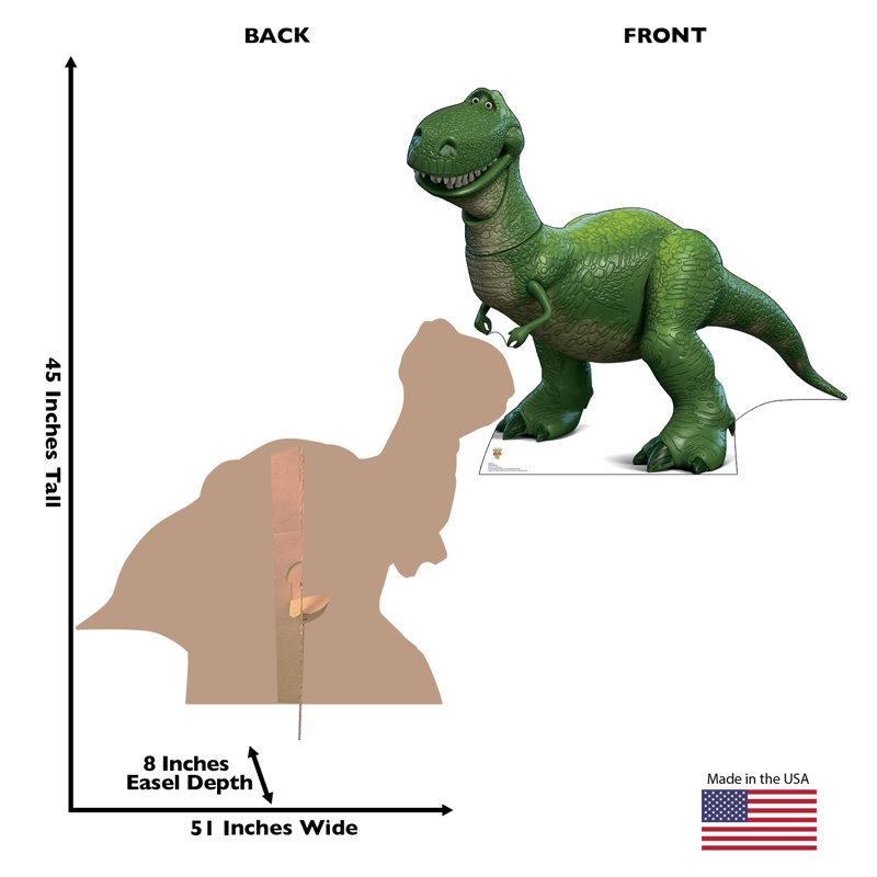 Rex Toy Story 4 Life-Size Green Cardboard Cutout Standee