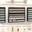 Support de rangement mural à 6 niveaux pour vernis à ongles avec barrières de sécurité en acrylique transparent pour salon