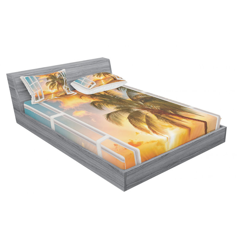 Microfiber Sheet Set, Queen Sheet Set with Fitted Sheet