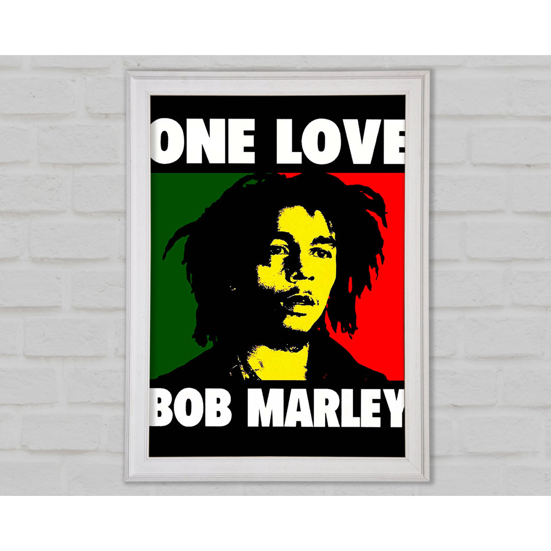 Bob Marley One Love Gerahmter Druck