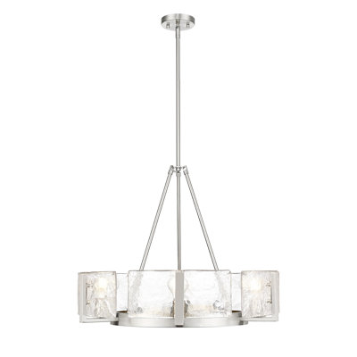Aenon Chandelier with Hammered Water Glass