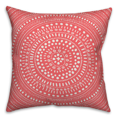 Dotted Mandala Indoor/Outdoor Throw Pillow