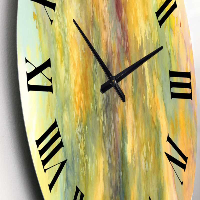 Marbre jaune sel - horloge murale moderne, Petit