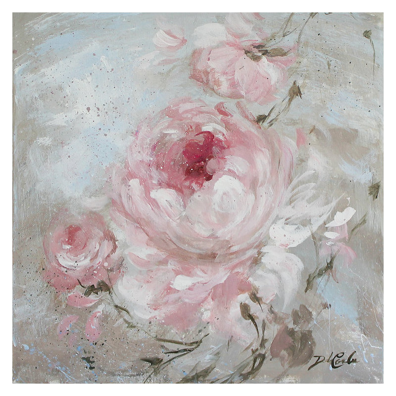 « rosé ii », impression sur toile tendue, H 12 po x l 12 po x P 1,5 po
