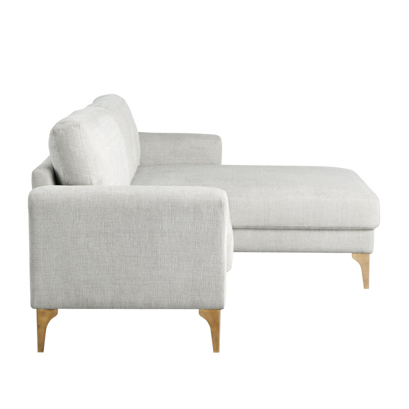 Canapé modulaire réversible 83,5 po Lucianne, Polyester ivoire