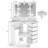 Greyden Tri-Fold Vanity Set with 5 Rotating Drawers and Outlets-1954377948
