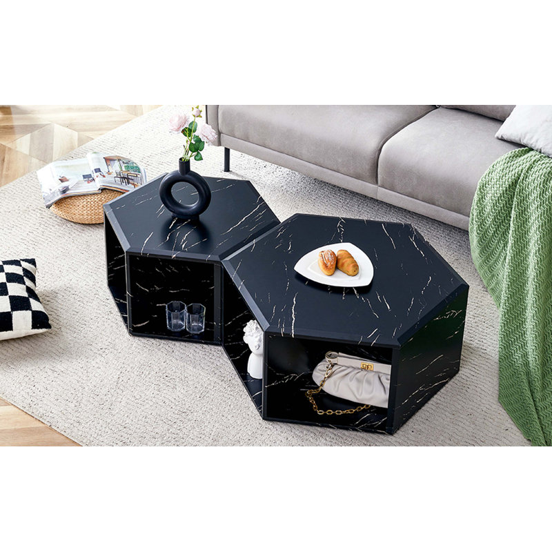 Ensemble de tables basses Minimalist, Noir