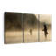 «Foggy River Fly Fishing», 3 pièces sur toile-98562395