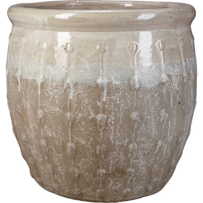 23 in. Emperor Planter - White over Greystone