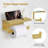 5-Piece Bathroom Hardware Set SUS304 Towel Bar Toilet Paper Holder with Shelf-129936135