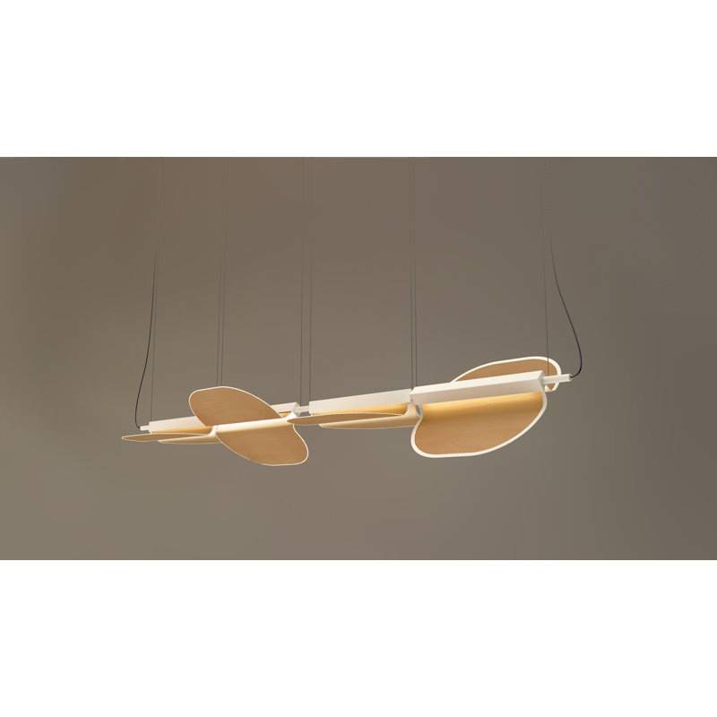 Omma 4 - Light LED Pendant, Natural Beech, Gold
